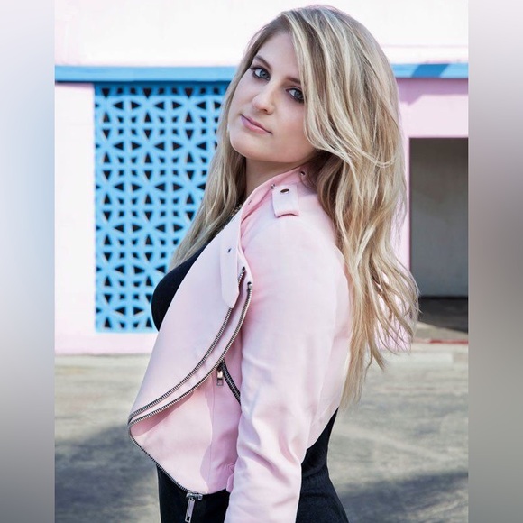 Zara Women's Pink Cropped Moto Jacket, Size S - Picture 2 of 8